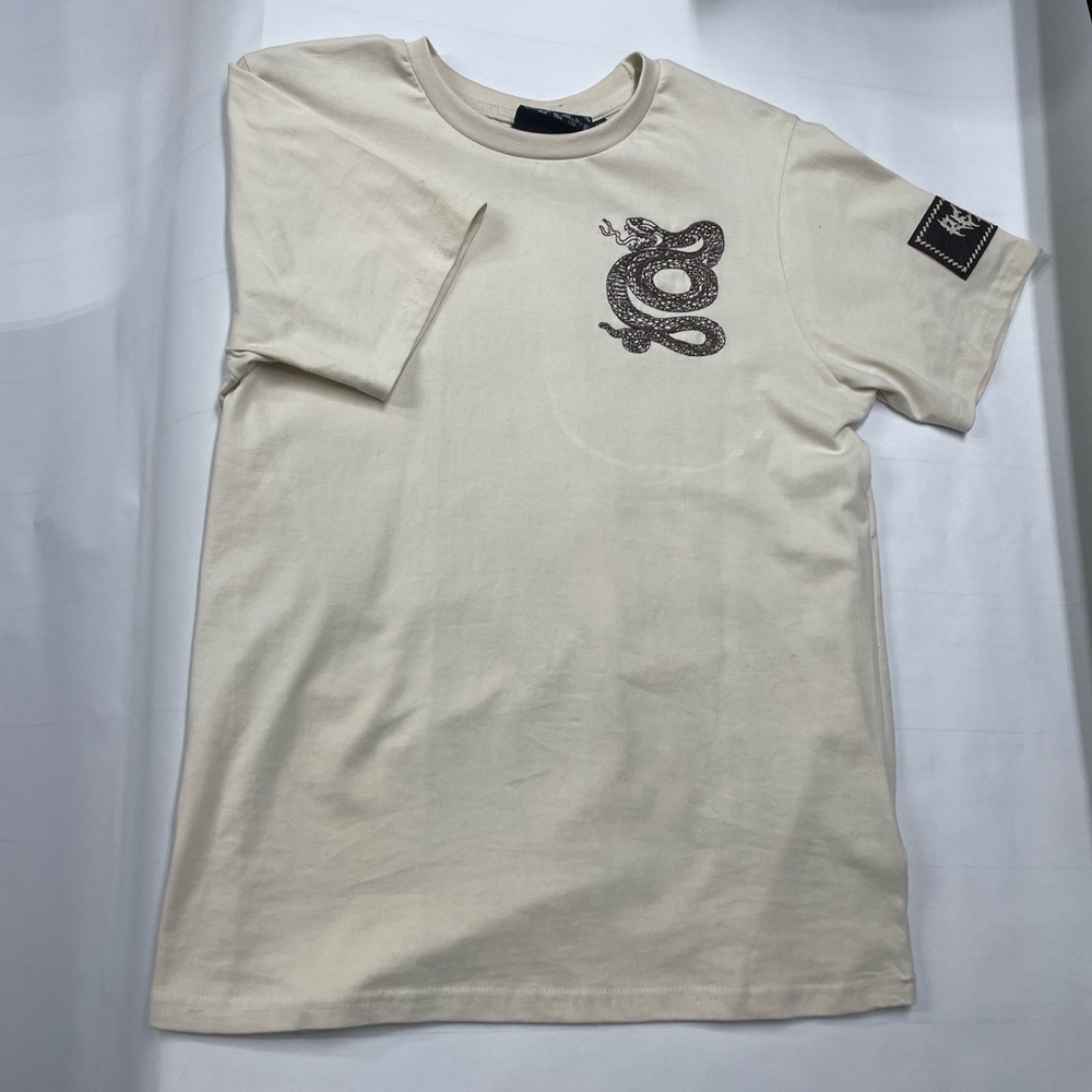 Men's Beige Snake Graphic Tee